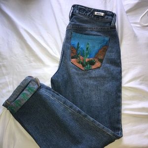 Brandy Melville Vintage Jeans with Painted Pocket